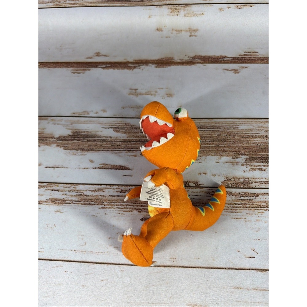 Dinosaur Train Orange T‑Rex Plush Buddy Jim Henson PBS 2010 Learning Curve 8in - Picture 3 of 4